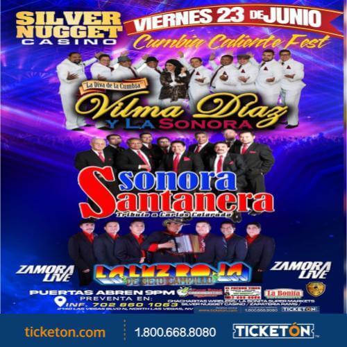 Latin events in Las Vegas - Vilma Diaz y la Sonora, Sonora Santanera and La Luz Roja