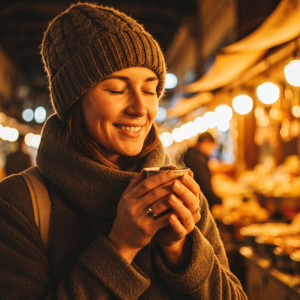 Person enjoying tasting